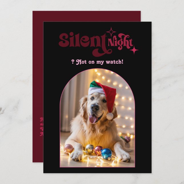 Tarjeta Festiva Tablero Malhumorado Divertido Perro Mascota Retro  (Anverso / Reverso)