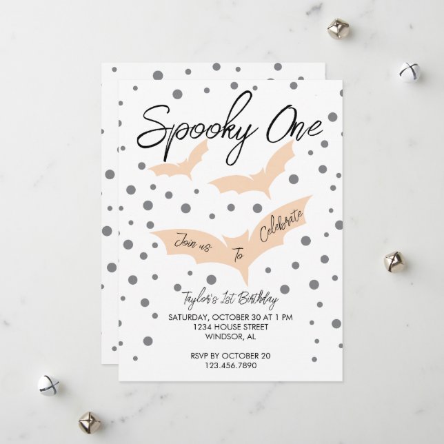 Tarjeta Festiva Tableware de Halloween festivo Black and Naranja B (Anverso/Reverso In Situ)