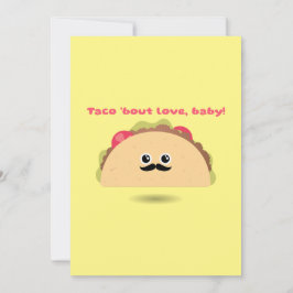 Tarjeta Festiva Taco Acerca del Amor Bebe Día de San Valentín