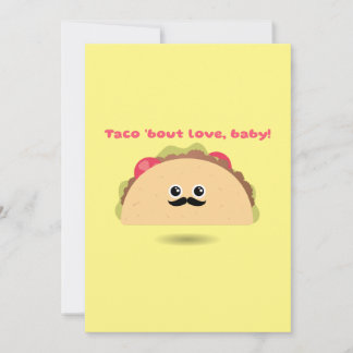 Tarjeta Festiva Taco Acerca del Amor Bebe Día de San Valentín