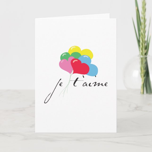 Tarjeta Festiva Taime de Je (te amo) (Anverso)