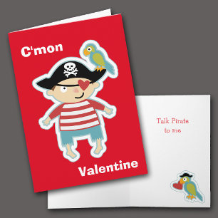 Tarjeta Festiva Talk Pirate Valentline Card