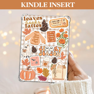 Tarjeta Festiva Talla de caída Insertar Calabaza de libros acogedo
