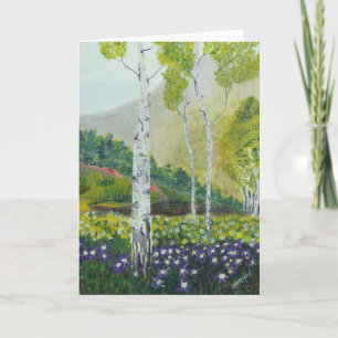 Tarjeta Festiva Tallado en un árbol