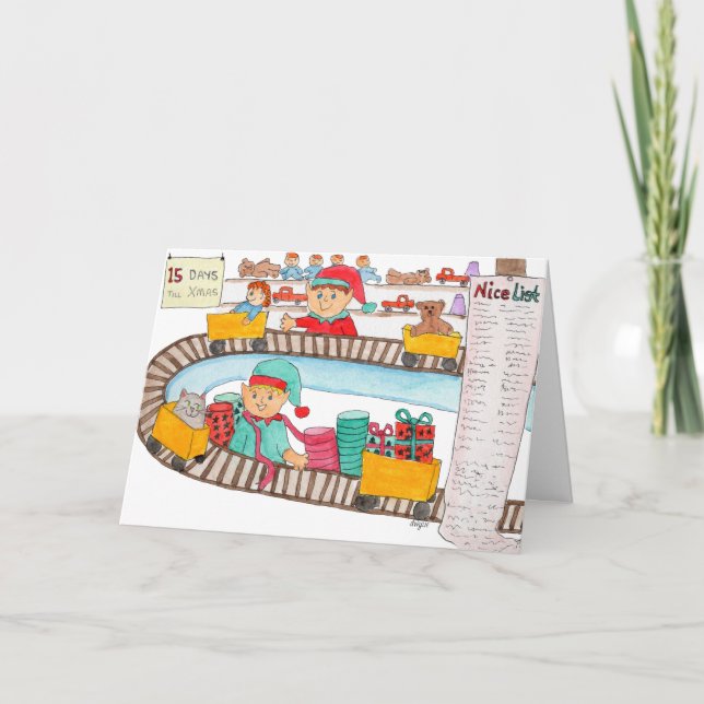 Tarjeta Festiva Taller de Santa (Anverso)