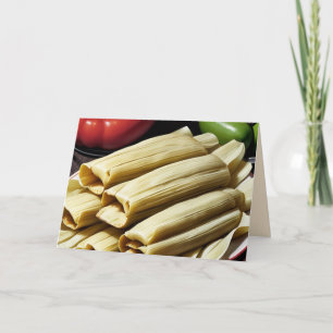 Tarjeta Festiva tamales caseros