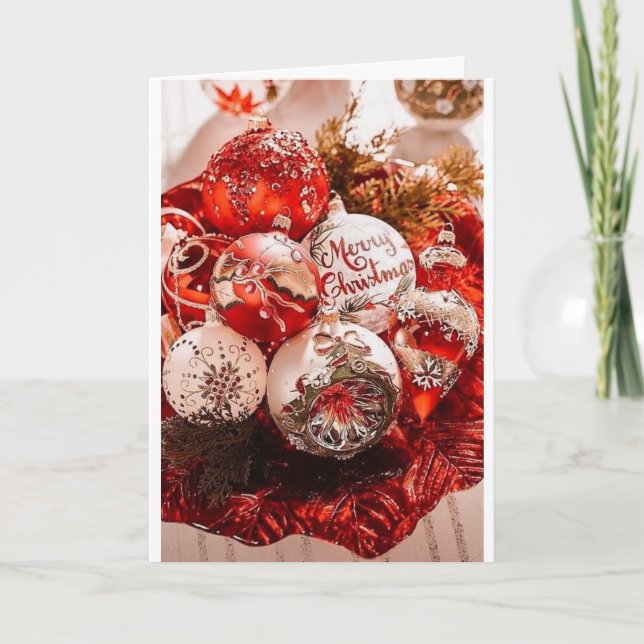 TARJETA FESTIVA TAMBIÉN AMO A LOS NAVIDADES CON DECORACIÓN HERMOSA (Anverso)