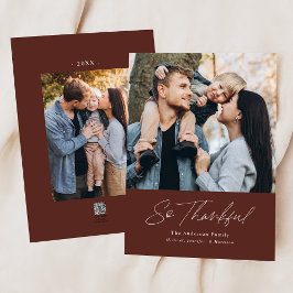 Tarjeta Festiva Tan agradecido Brown 2 foto Día de Acción de Graci