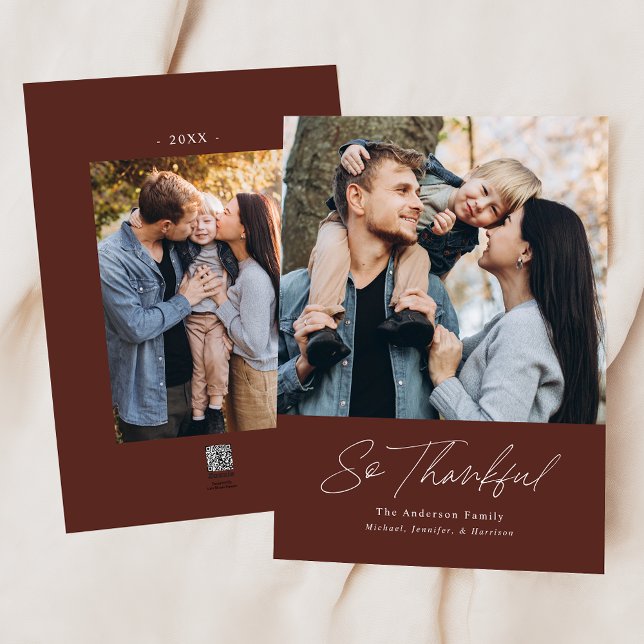 Tarjeta Festiva Tan agradecido Brown 2 foto Día de Acción de Graci (Subido por el creador)