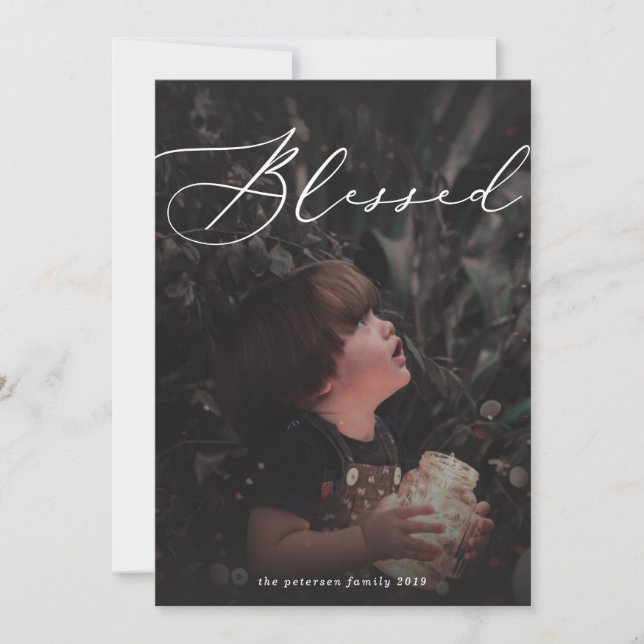 Tarjeta Festiva tan bendecido (Anverso)