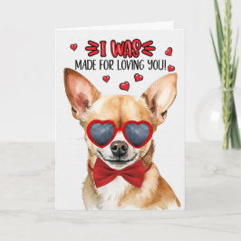 Tarjeta Festiva Tan Chihuahua hecho para amarte San Valentín