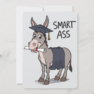 Tarjeta Festiva Tan Inteligente Como Burro Divertido Graduado Grad