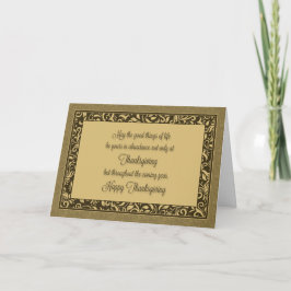 Tarjeta Festiva Tan Ornamental Acción de Gracias