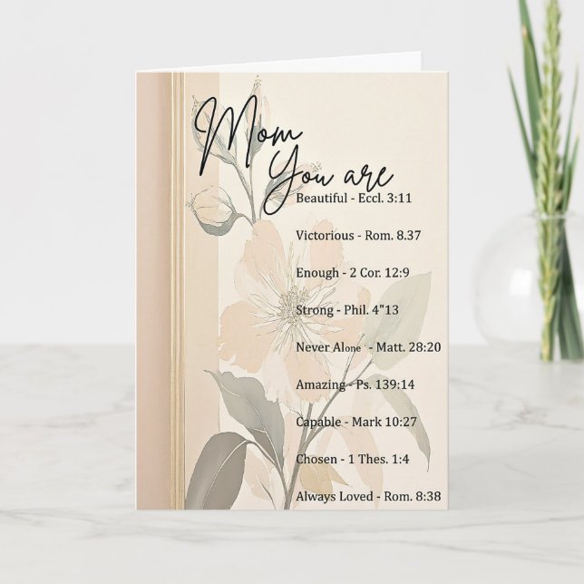 Tarjeta Festiva Tan personalizado de la escritura floral Día de la (Anverso)