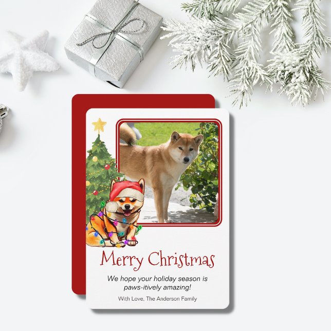 Tarjeta Festiva Tan Shiba Inu y la foto de un perro Mascota de Nav (Subido por el creador)