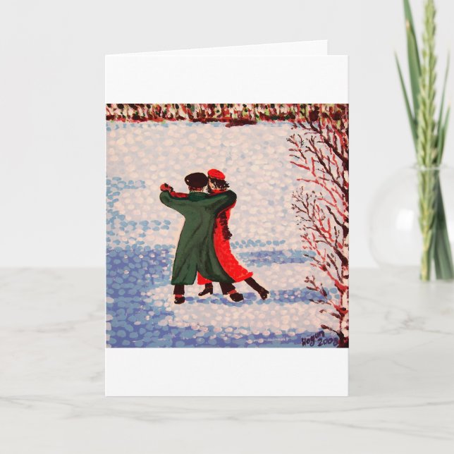 Tarjeta Festiva Tango de nieve (Anverso)