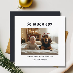 Tarjeta Festiva Tanta alegría Navidades graciosos bebé foto de per