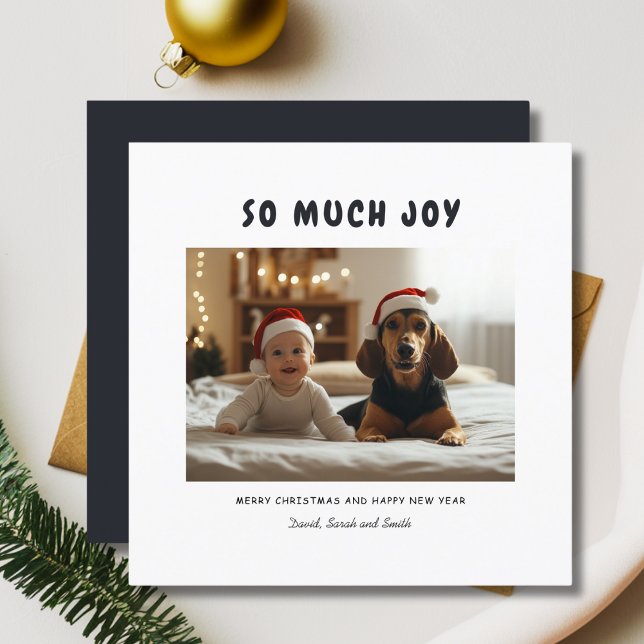 Tarjeta Festiva Tanta alegría Navidades graciosos bebé foto de per (Subido por el creador)