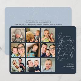 Tarjeta Festiva Tantas Bendiciones Collage de fotos de Revisión de