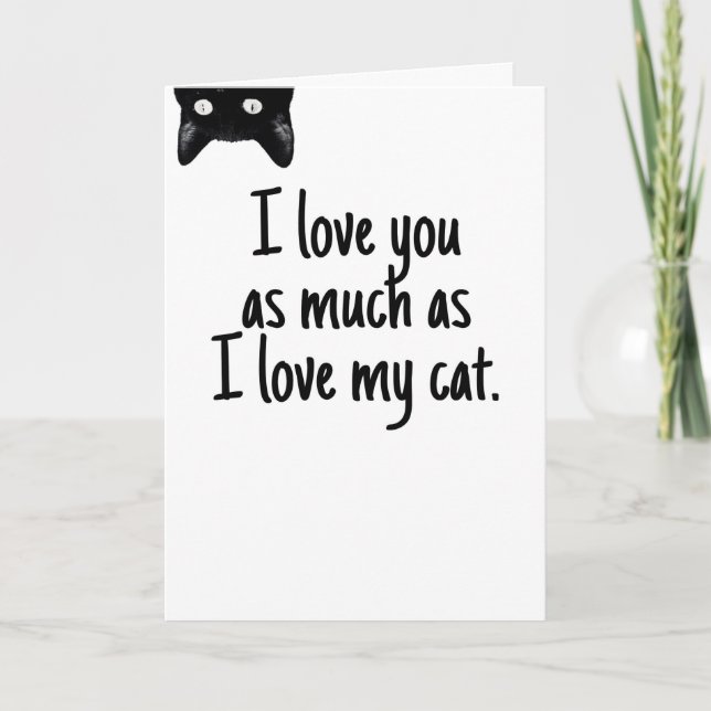 Tarjeta Festiva Tanto como mi gato (Anverso)