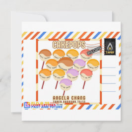 Tarjeta Festiva Taper:CakePops Hello From ELO2025
