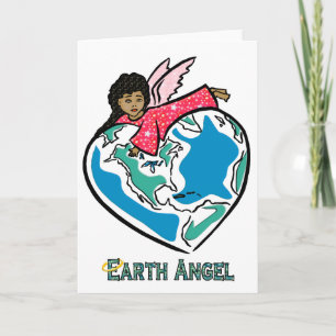 Tarjeta Festiva Tarjeta: "Ángel de la Tierra" (b)