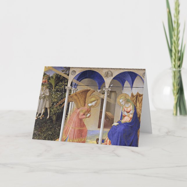 Tarjeta Festiva Tarjeta: Anunciación de Fra Angelico (Anverso)