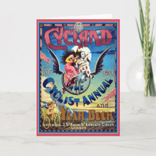 Tarjeta Festiva Tarjeta: Arte de la bicicleta del vintage -