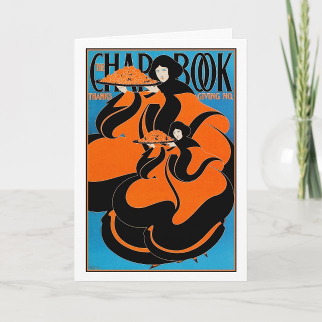 Tarjeta Festiva Tarjeta:  Arte Nouveau - Bradley - acción de (Anverso)