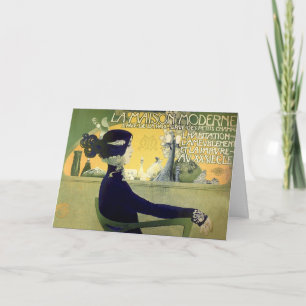 Tarjeta Festiva Tarjeta:  Arte Nouveau - Enrique Privat-Livemont