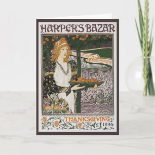 Tarjeta Festiva Tarjeta: Arte Nouveau - L.Rhead - acción de