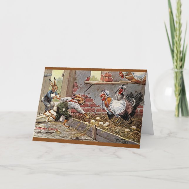 Tarjeta Festiva ¡Tarjeta de Arturo Thiele pascua - los conejitos (Anverso)