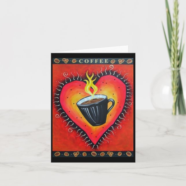 Tarjeta Festiva "Tarjeta de felicitación del amor de Java" (Anverso)