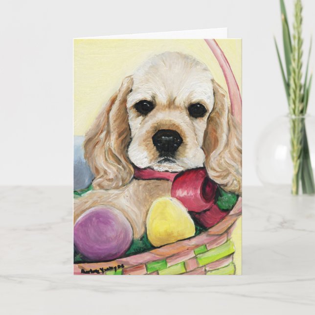 Tarjeta Festiva "Tarjeta de felicitación del arte del perrito de (Anverso)