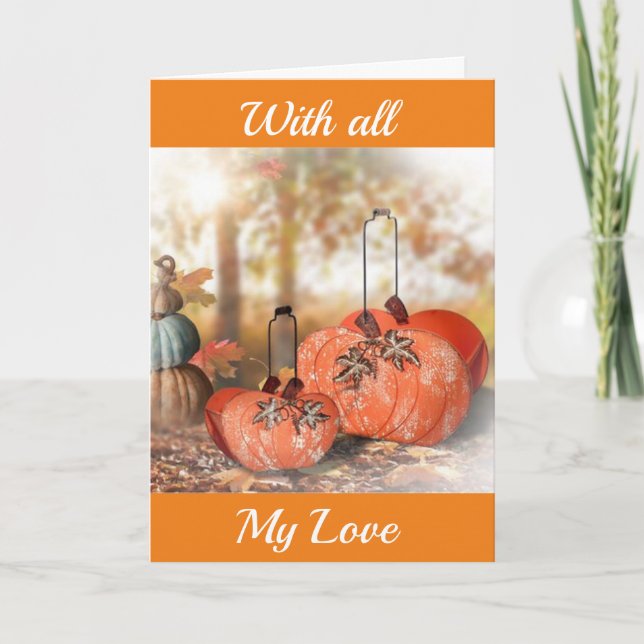 TARJETA FESTIVA **TARJETA DE GRACIAS DE AMOR** A LA QUE AMO (Anverso)