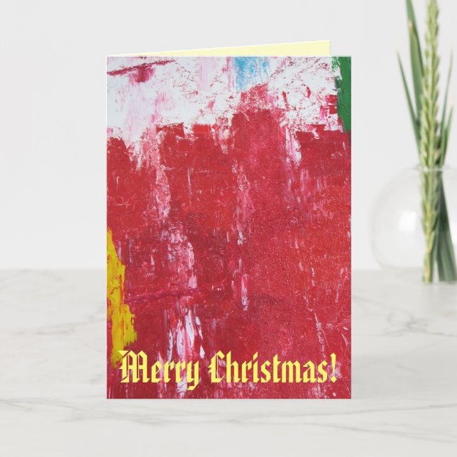 Tarjeta Festiva ¡Tarjeta de Navidades abstractos! (Anverso)