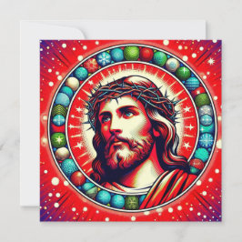 Tarjeta Festiva ¡Tarjeta de Navidades de Jesús Rojo!