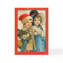 "Tarjeta de Navidades de niños de época"