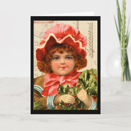 Tarjeta Festiva "Tarjeta de Navidades de niños de época"