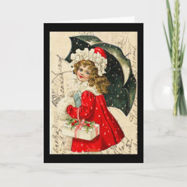 Tarjeta Festiva "Tarjeta de Navidades de niños de época"