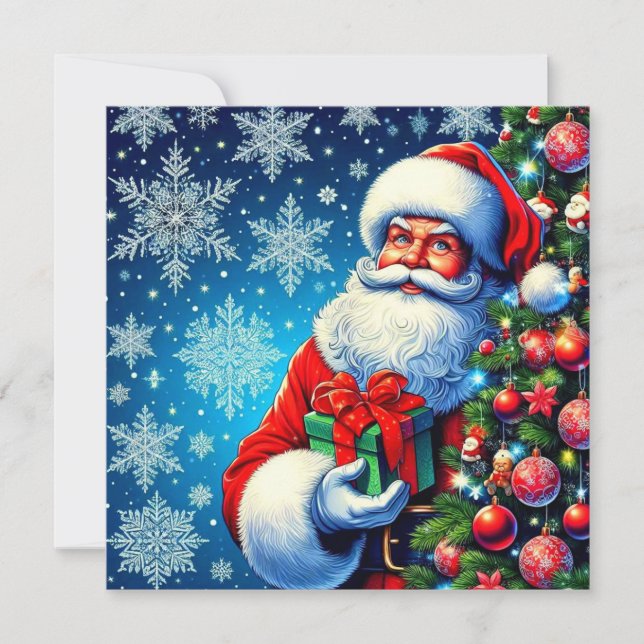 Tarjeta Festiva ¡Tarjeta de Navidades de Santa! (Anverso)
