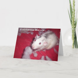 Tarjeta Festiva ¡Tarjeta de navidades para sus ratas mascotas!