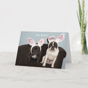 Tarjeta Festiva ¡Tarjeta de pascua del bulldog francés!