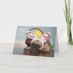 Tarjeta Festiva ¡Tarjeta de pascua del bulldog francés!