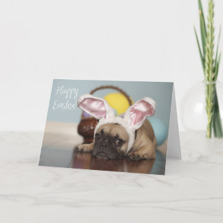 Tarjeta Festiva ¡Tarjeta de pascua del bulldog francés!