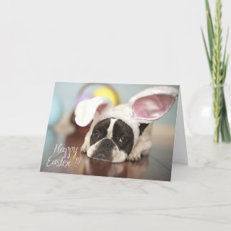 Tarjeta Festiva ¡Tarjeta de pascua del bulldog francés!