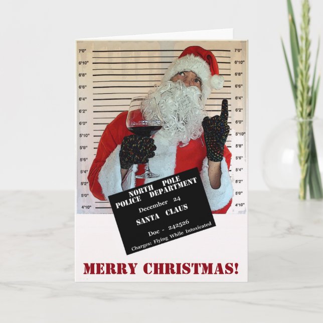 Tarjeta Festiva ¡Tarjeta de saludo de los Navidades de Santa Claus (Anverso)