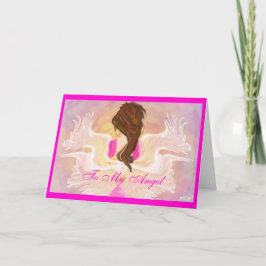 Tarjeta Festiva "Tarjeta del el día de San Valentín de mi ángel"