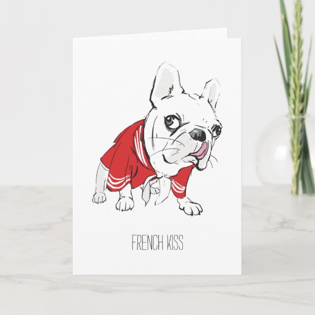 Tarjeta Festiva "Tarjeta del el día de San Valentín del beso del (Anverso)
