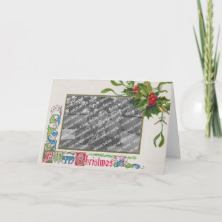 Tarjeta Festiva "Tarjeta del marco de la foto del vintage de las